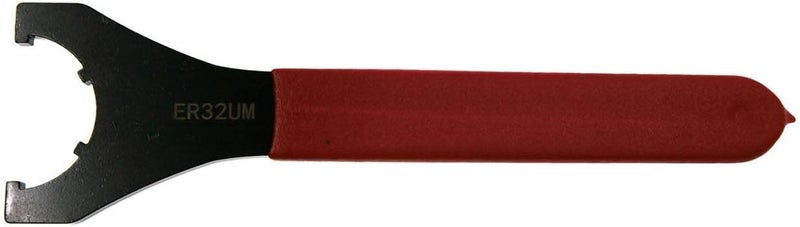 HGC ER-32UM Collet Chuck Wrench - 45mm Opening Spanner for 50mm OD Clamping Nuts & Screws, Red Non-Slip Grip, Forged Carbon Steel for CNC Milling & Machine Tools - Image 3